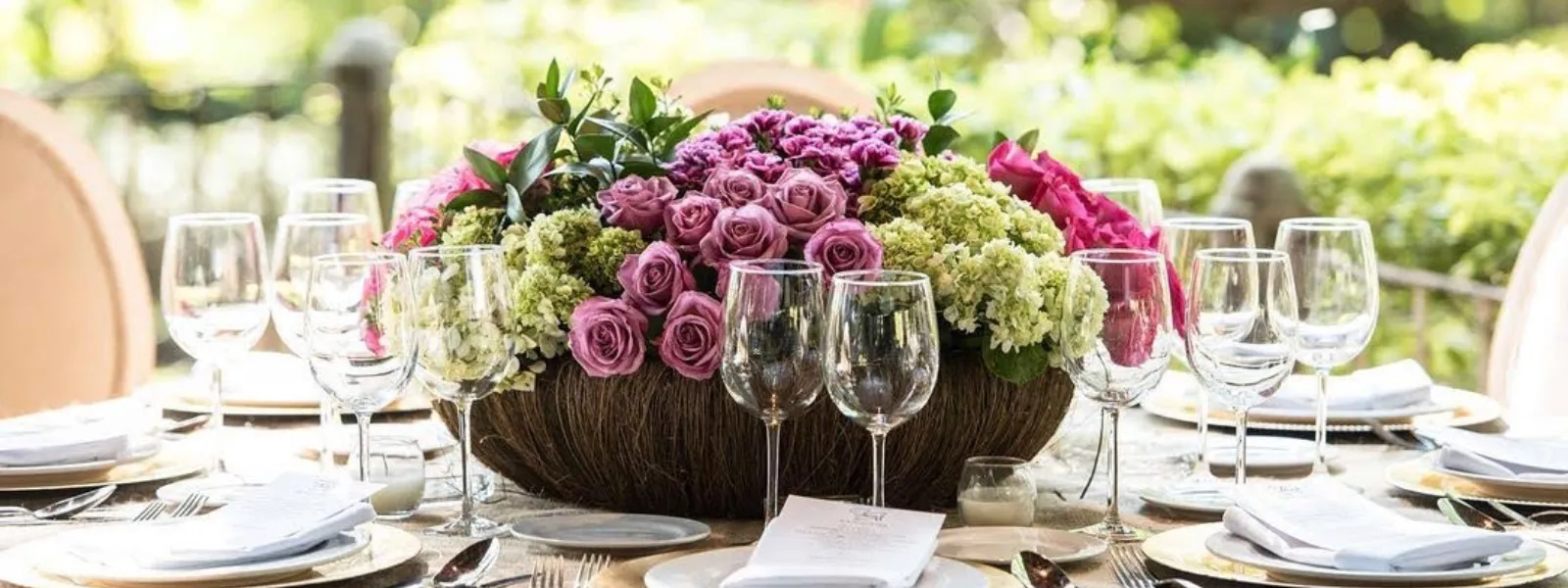 Centro de mesa con rosas